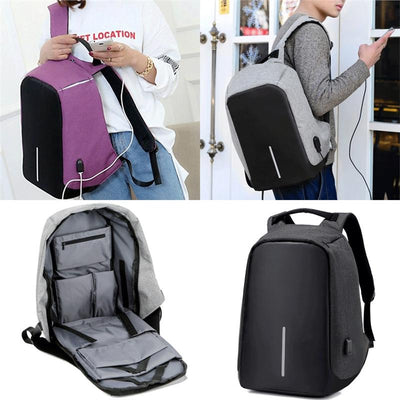 Anti-theft Backpack With USB Charge Port - Large Volume Capacity, Lightweight & Waterproof